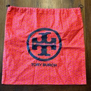 Tory Burch Pink and Orange Patterned Drawstring Bag